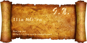 Ilia Nóra névjegykártya