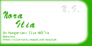 nora ilia business card